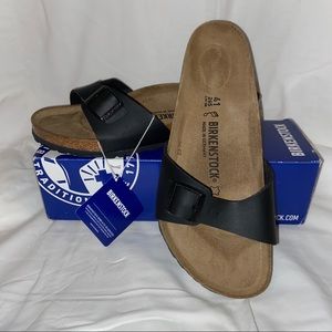 Birkenstock Madrid Black Leather Sandal NEW!
